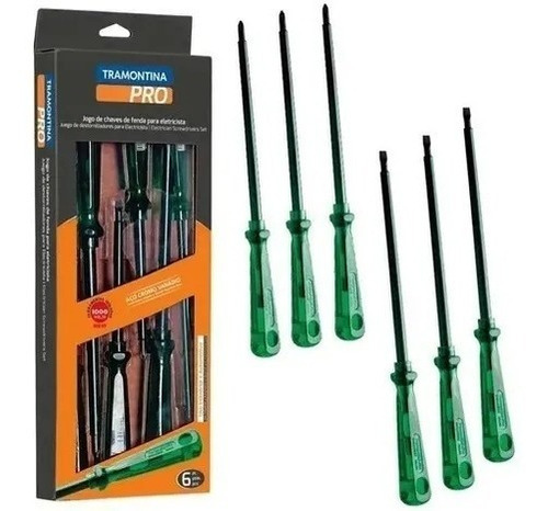 Kit De Chaves Fenda Phillips Isolada Com 6 Peças Tramontina