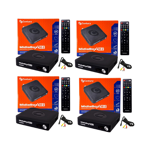 Kit 4x Receptor Digital Ku Hd Midiabox Se-2 Century
