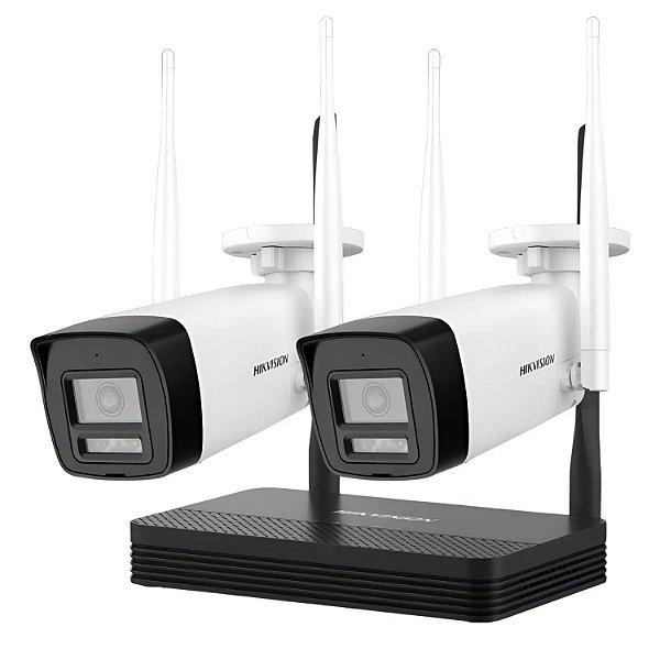 Kit Camera Nvr + 2 Bullet 2mp Wi-fi Nks422w0h Branco
