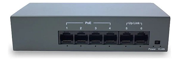 Switch Poe Fast Haiz 4 Portas Poe + 2 Uplink 10/100 Mbps