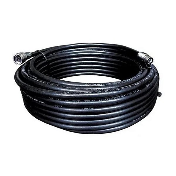 Cabo Celular Rg213 20mt Grosso 60\% Proeletronic Preto