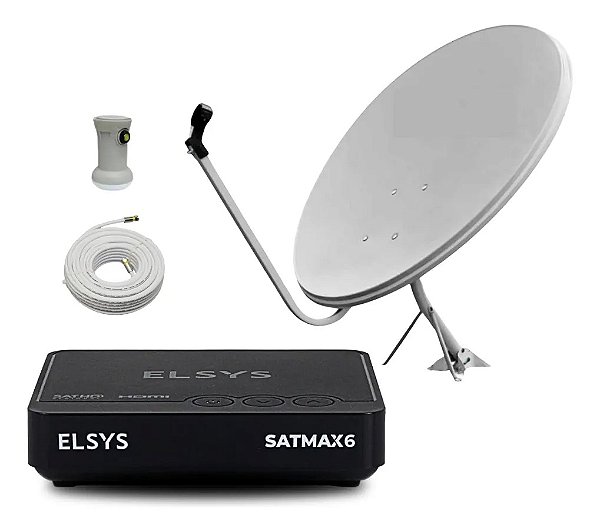 Kit Antena 60 Cm Receptor Digital Banda Ku Full Hd Satmax 6