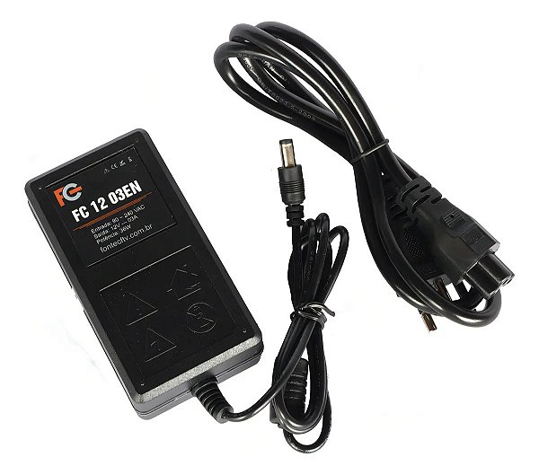 Fonte Eletronica Estabilizada Bivolt 12v 3a Cftv Fita Led