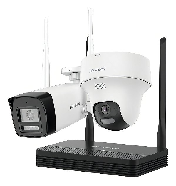Kit Oficial Hikvision Easylink Nks422w02h Wi-fi 2mp Áudio