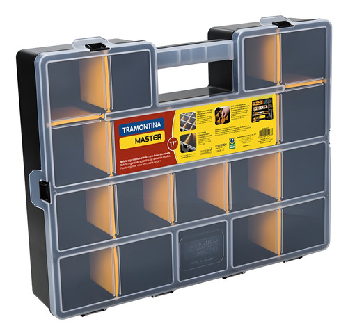 Maleta Plástica Organizadora Master 17'' Com Divisórias