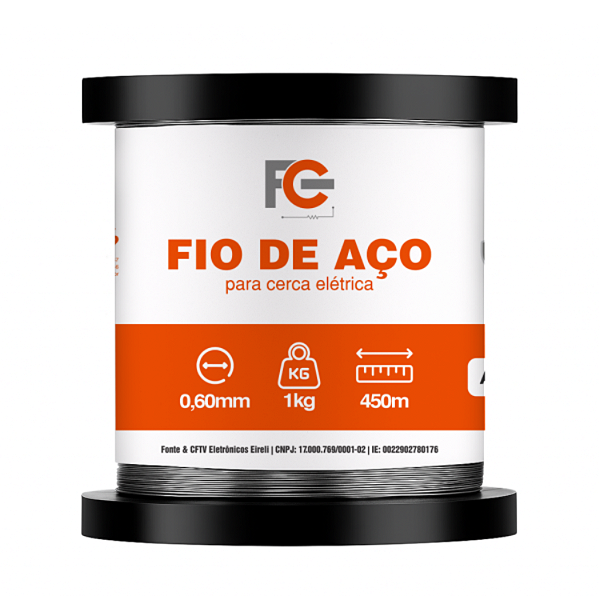 Fio De Aço Inoxidavel 0,60mm P/ Cerca Elétrica 0,9kg 400