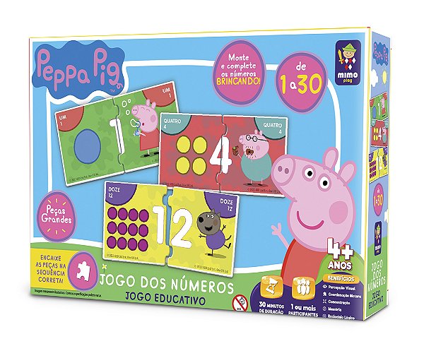 Peppa Pig - Educativo, Jogo do Números - Mimo Play - Mimo Toys