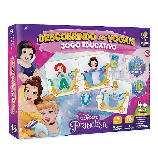 Princesas Disney, Educativo, Descobrindo as Vogais - Mimo Play
