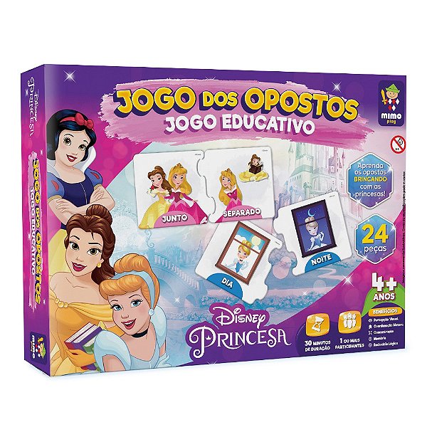 Princesas Disney, Educativo, Jogo dos Opostos - Mimo Play - Mimo Toys