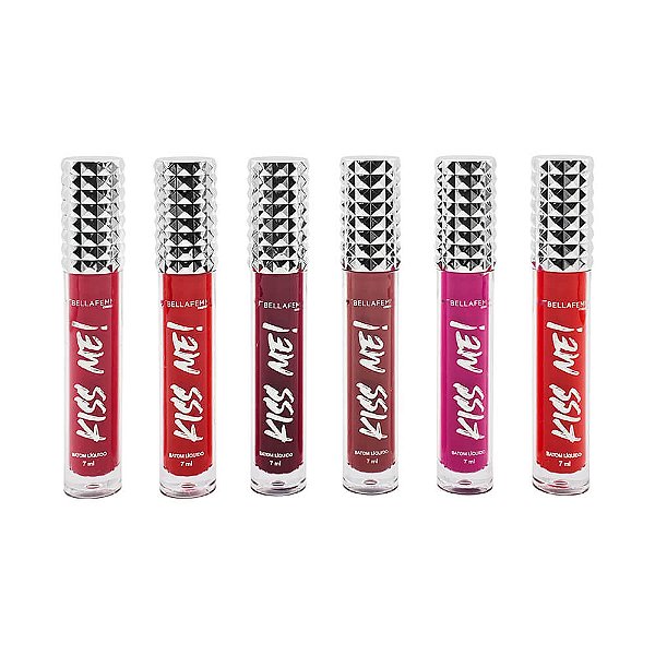Kit com 24 Batons Líquidos Kiss Me Dark Colors