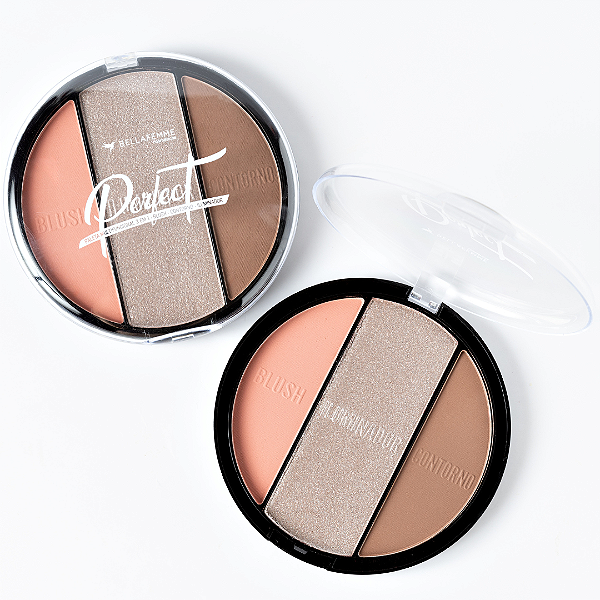 Paleta Multifuncional Perfect – Contorno, Blush e Iluminador