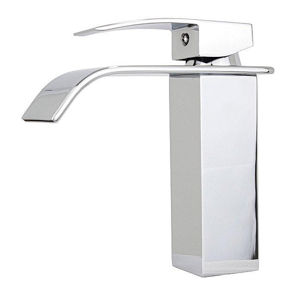 Torneira Monocomando Para Banheiro Cromada com Curva Luxo - MONO003CR