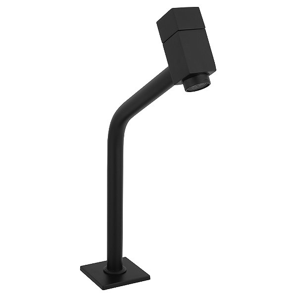 Torneira Lavatório Baixa Black Matte Link 1/4 De Volta Metal Quadri - 3030quadri