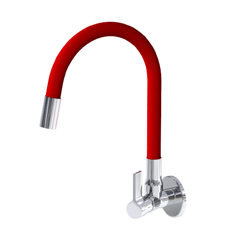 Torneira Cozinha Gourmet Silicone Flexível Preto Azul Vermelha - 1167silivermc70