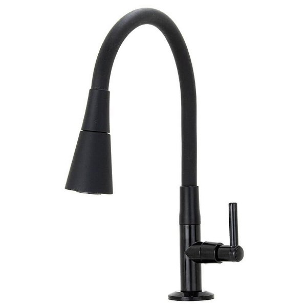 Torneira Gourmet De Bancada Pia Cozinha Flexível Preto Fosco - 1198c-72 AllBlack