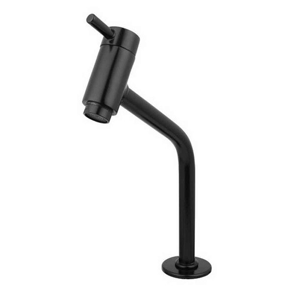 Torneira para Banheiro de bancada Mesa Bica Baixa - 1/4 de Volta e Acabamento preto fosco - 3030baixablack