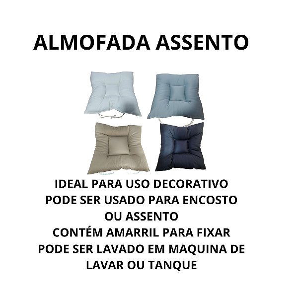 Almofada assento 50 cm x 50 cm lisa