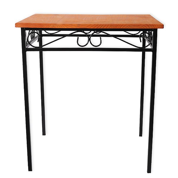 Mesa Quadrada 70x70 Ferro e Madeira