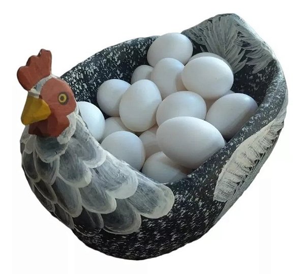 Galinha Suporte De Ovos Madeira