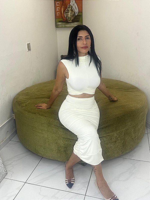 Conjunto Midi Drapeado