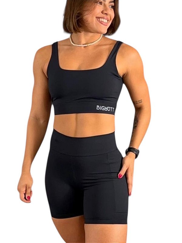 Top esportivo Lettering BIGMUTT | Preto