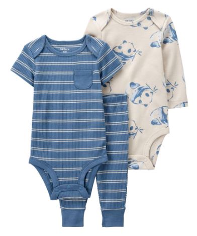 Conjunto Carter's - 3 peças - canelado