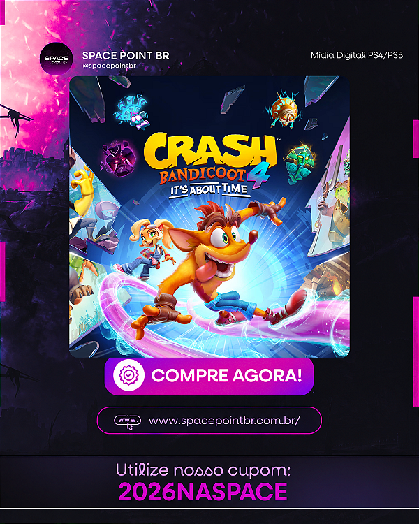 Crash Bandicoot 4: It's About Time PS4/PS5 Mídia Digital