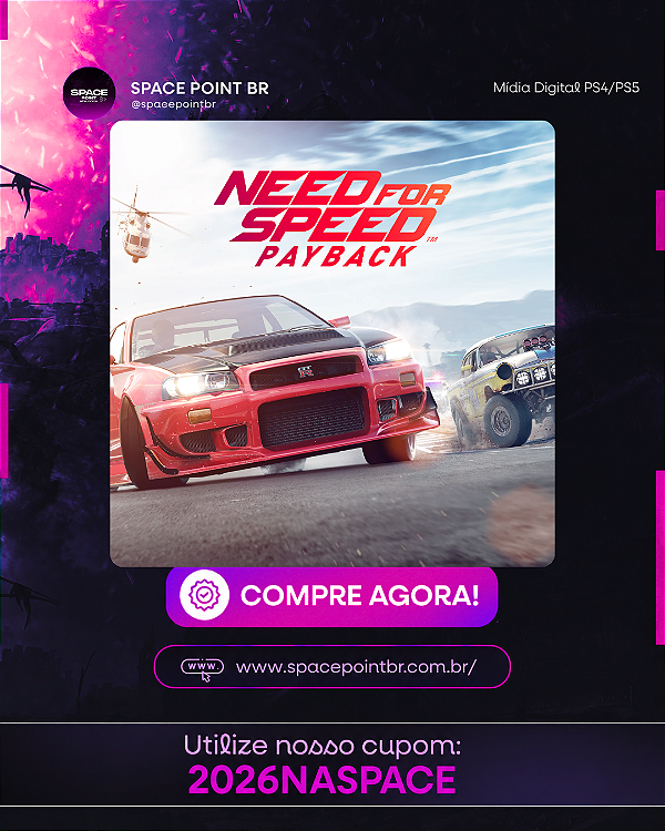 Need for Speed Payback PS4/PS5 Mídia Digital