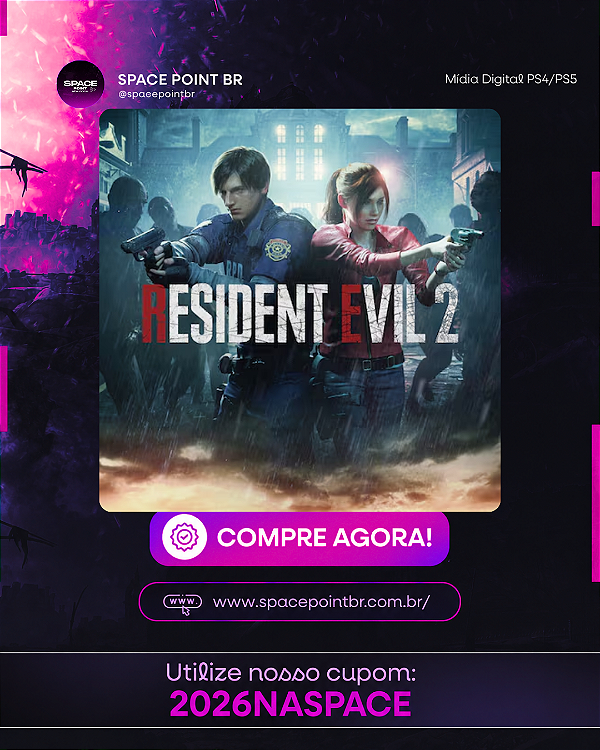 RESIDENT EVIL 2 PS4/PS5 Mídia Digital
