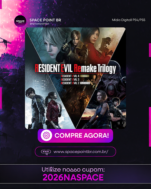 Resident Evil Remake Trilogy PS4/PS5 Mídia Digital