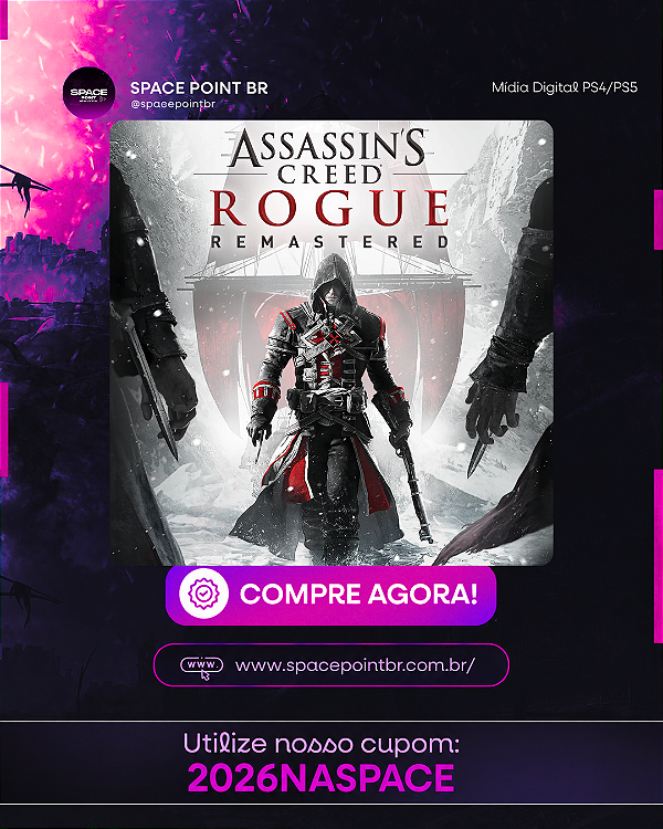 Assassin’s Creed ROGUE REMASTERED PS4/PS5 Mídia Digital