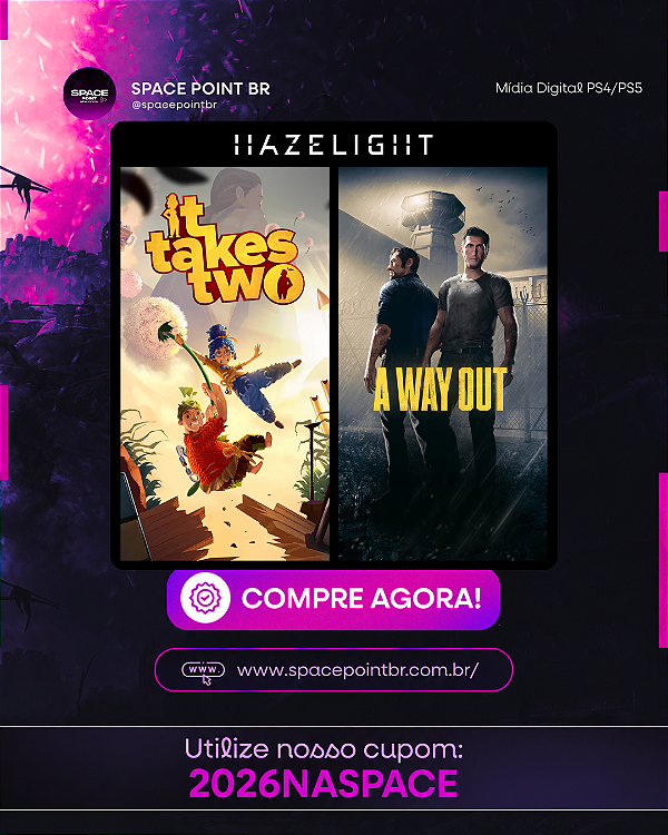 A WAY OUT + IT TAKES TWO ( PACOTE HAZELIGHT ) PS4/PS5 Mídia Digital