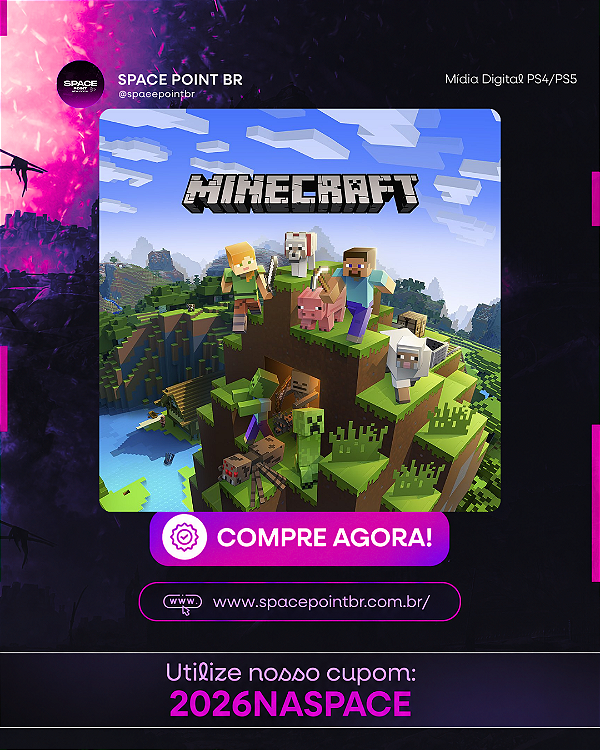 MINECRAFT PS4/PS5 Mídia Digital