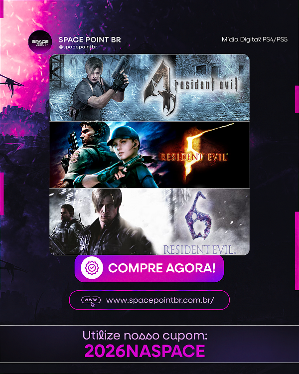 Resident Evil Pacote Triplo ( 4,5,6 ) Mídia Digital