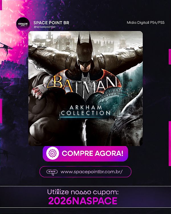 BATMAN ARKHAM COLLECTION PS4/PS5 MÍDIA DIGITAL