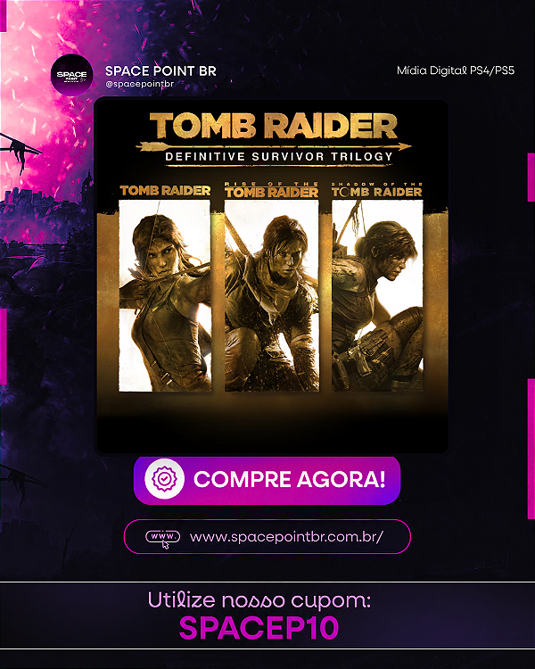 TOMB RAIDER DEFINITIVE SURVIVOR TRILOGY PS4/PS5 MÍDIA DIGITAL