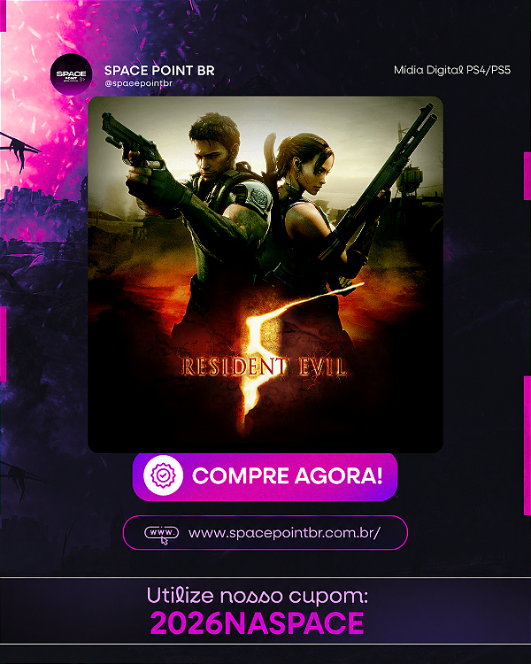 RESIDENT EVIL 5 PS4/PS5 MÍDIA DIGITAL
