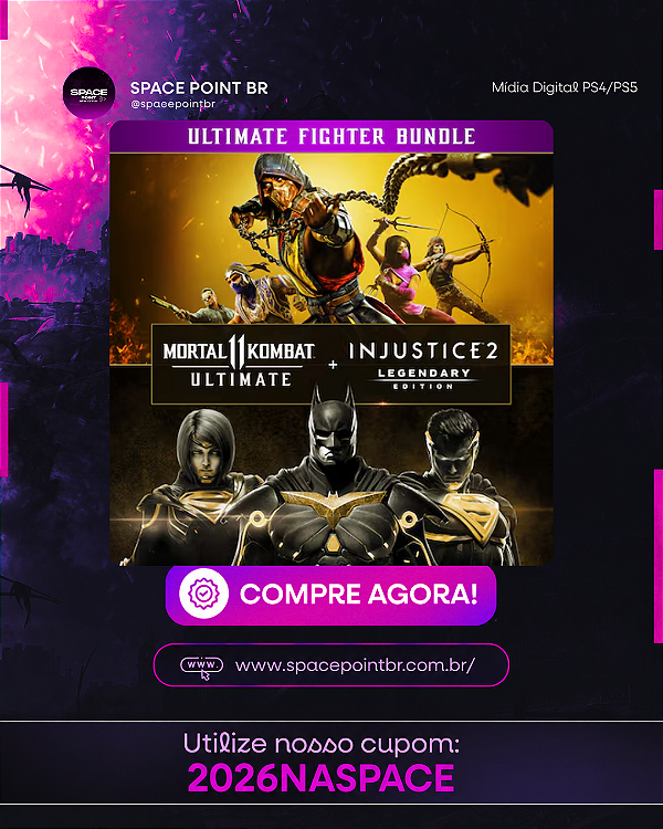 INJUSTICE 2 + MORTAL KOMBAT 11 PS4/PS5 MÍDIA DIGITAL