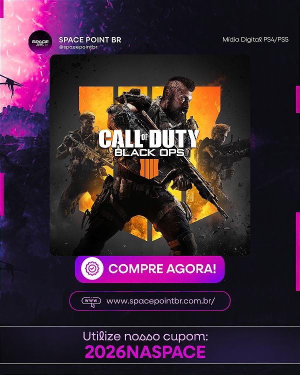 CALL OF DUTY BLACK OPS 4 PS4/PS5 Mídia Digital