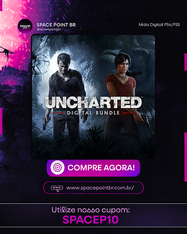 UNCHARTED 4: A Thief's End e UNCHARTED: The Lost Legacy PS4/PS5 MÍDIA DIGITAL
