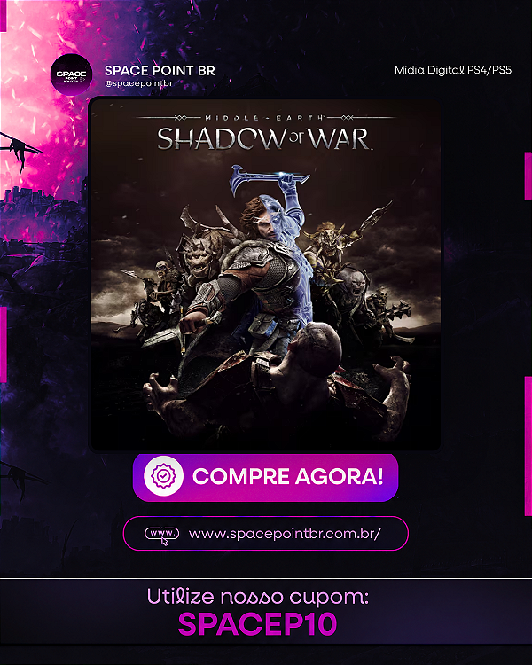 TERRAS MÉDIA SOMBRA DE GUERRA PS4/PS5 Mídia Digital