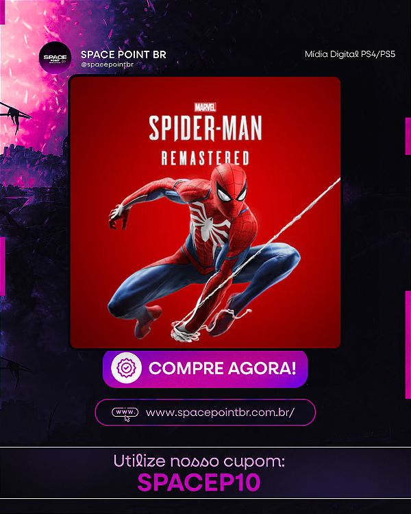 MARVEL'S SPIDER-MAN REMASTERED PS5 MÍDIA DIGITAL