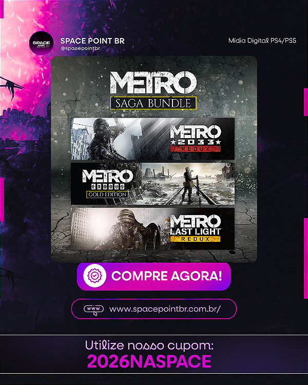 Conjunto Metro Saga PS4/PS5 Mídia Digital