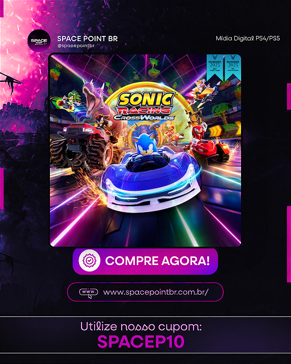 Sonic Racing: CrossWorlds PS5/PS4 MÍDIA DIGITAL