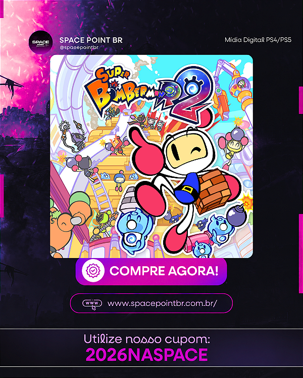 SUPER BOMBERMAN R 2 OUT PS4/PS5 Mídia Digital