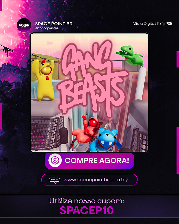 GANG BEASTS PS4/PS5 Mídia Digital