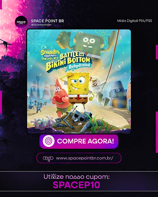 Bob Esponja Calça Quadrada PS4/PS5 Mídia Digital