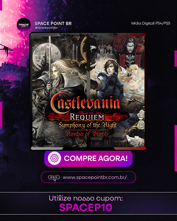 Castlevania Requiem: Symphony of the Night & Rondo of Blood PS4/PS5 Mídia Digital