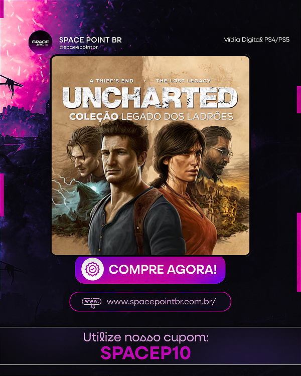 UNCHARTED: COLEÇÃO LEGADO DOS LADRÕES PS5 MÍDIA DIGITAL