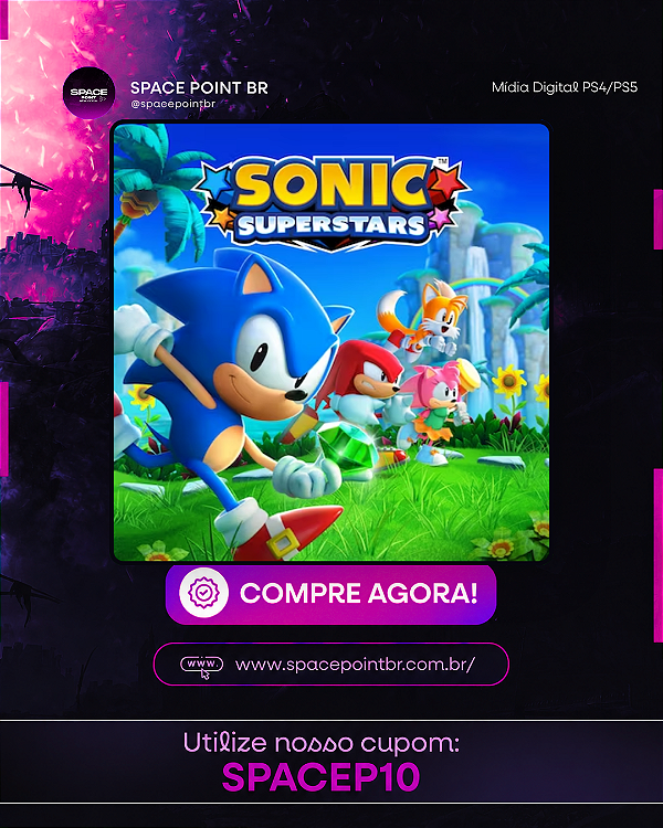 SONIC SUPERSTARS PS4/PS5 Mídia Digital